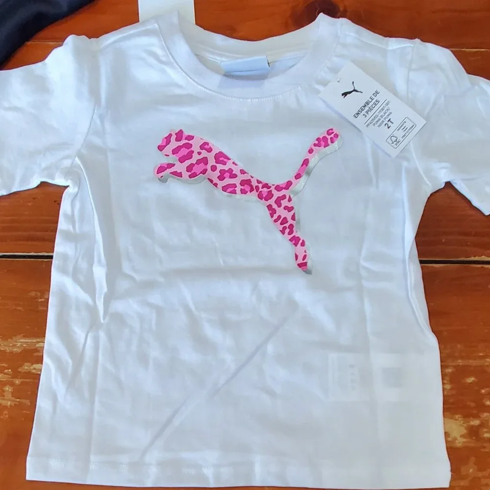 PUMA Kids' 3 Piece Outfit  Girls 2T T-Shirt, Hoodie, Pants  NWT - Picture 4 of 11